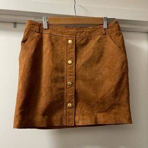 Tan suede mini skirt /small